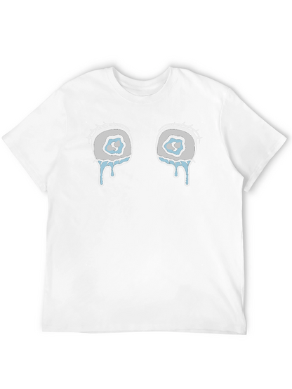 Teary Eyes Graphic Tee - Black Cotton Blend Shirt