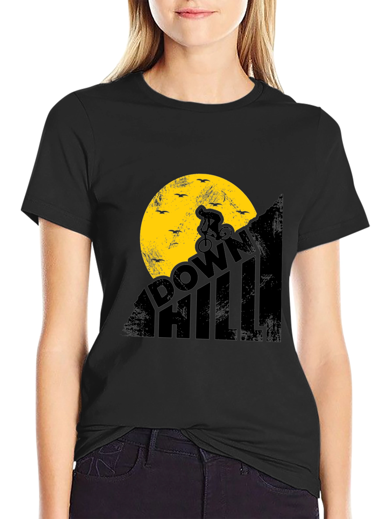 Downhill Biker Graphic T-Shirt