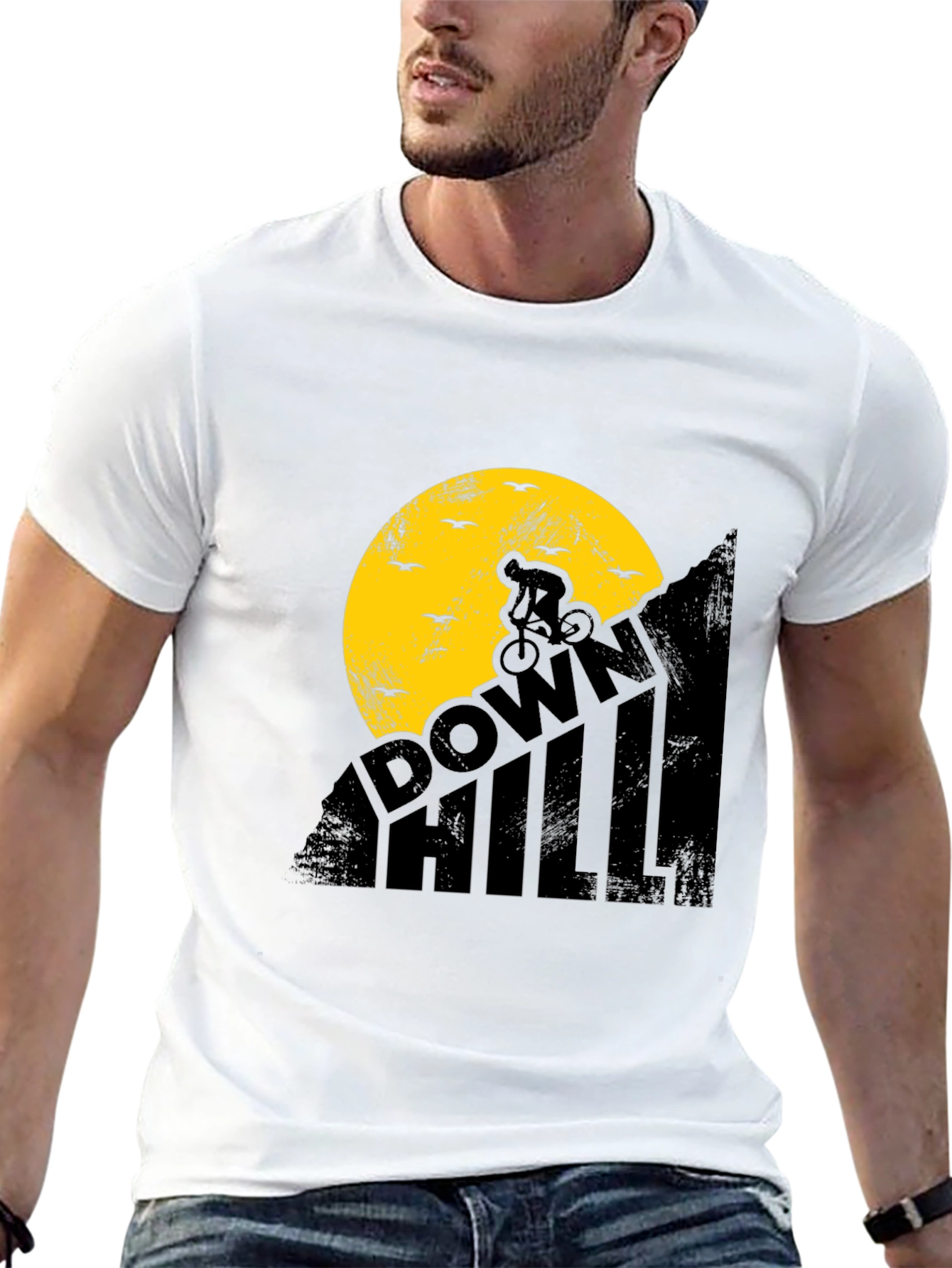 Downhill Biker Graphic T-Shirt