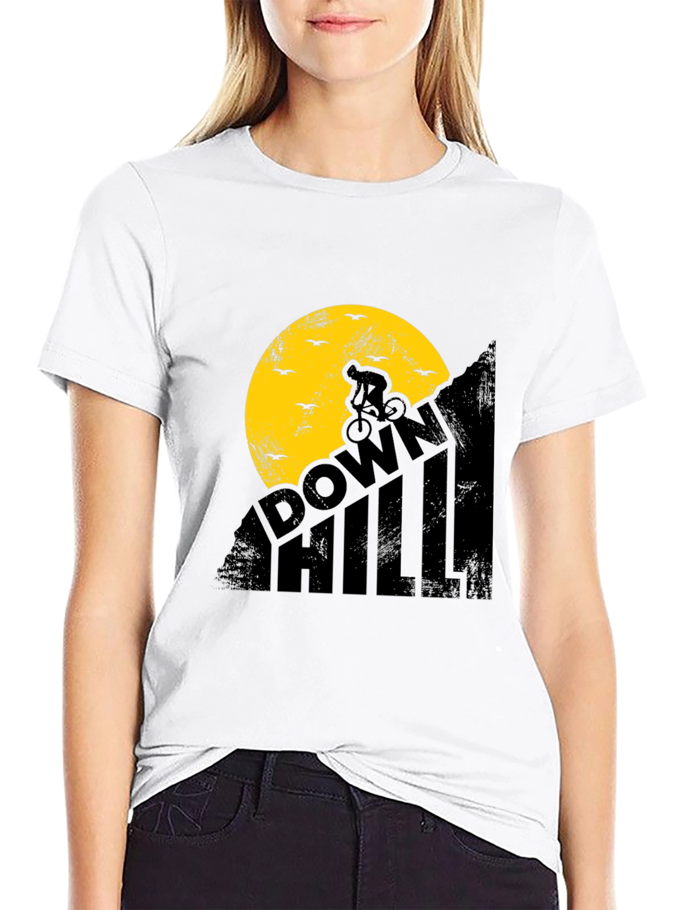 Downhill Biker Graphic T-Shirt