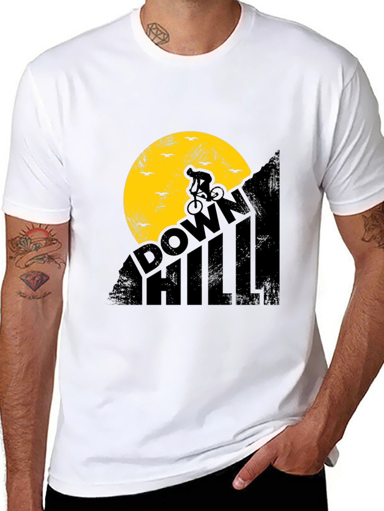 Downhill Biker Graphic T-Shirt