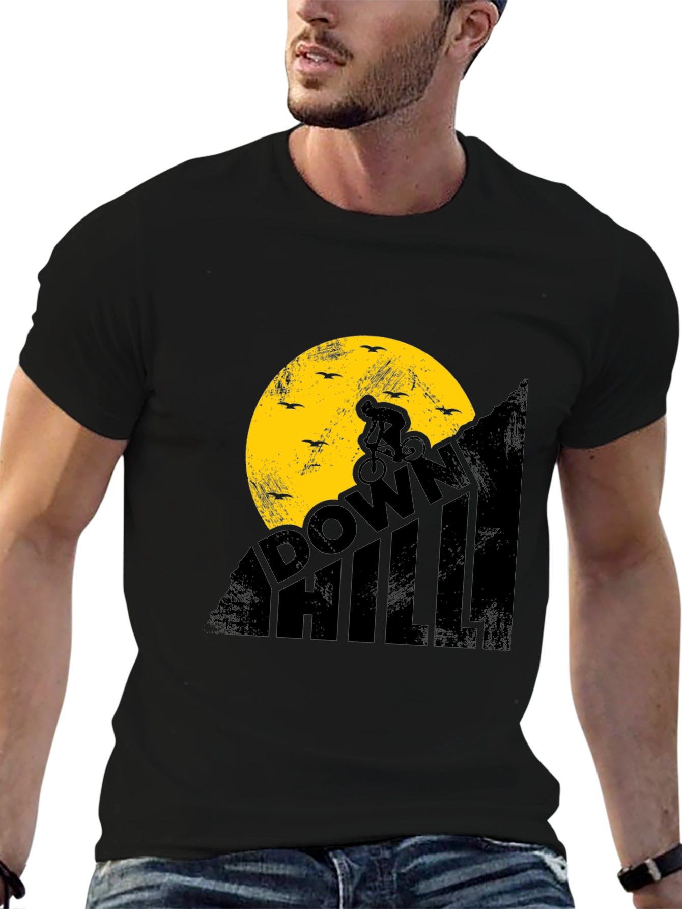 Downhill Biker Graphic T-Shirt