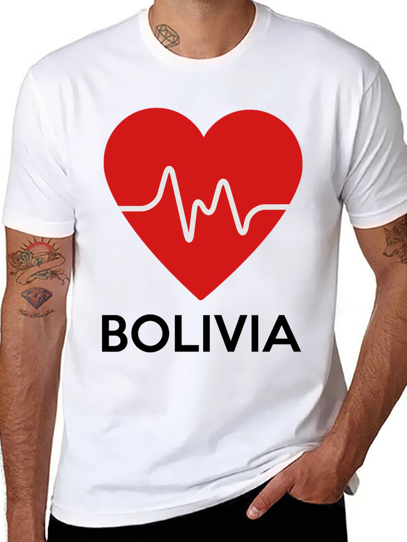 Bolivia Heartbeat Graphic T-Shirt