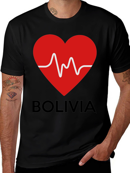 Bolivia Heartbeat Graphic T-Shirt