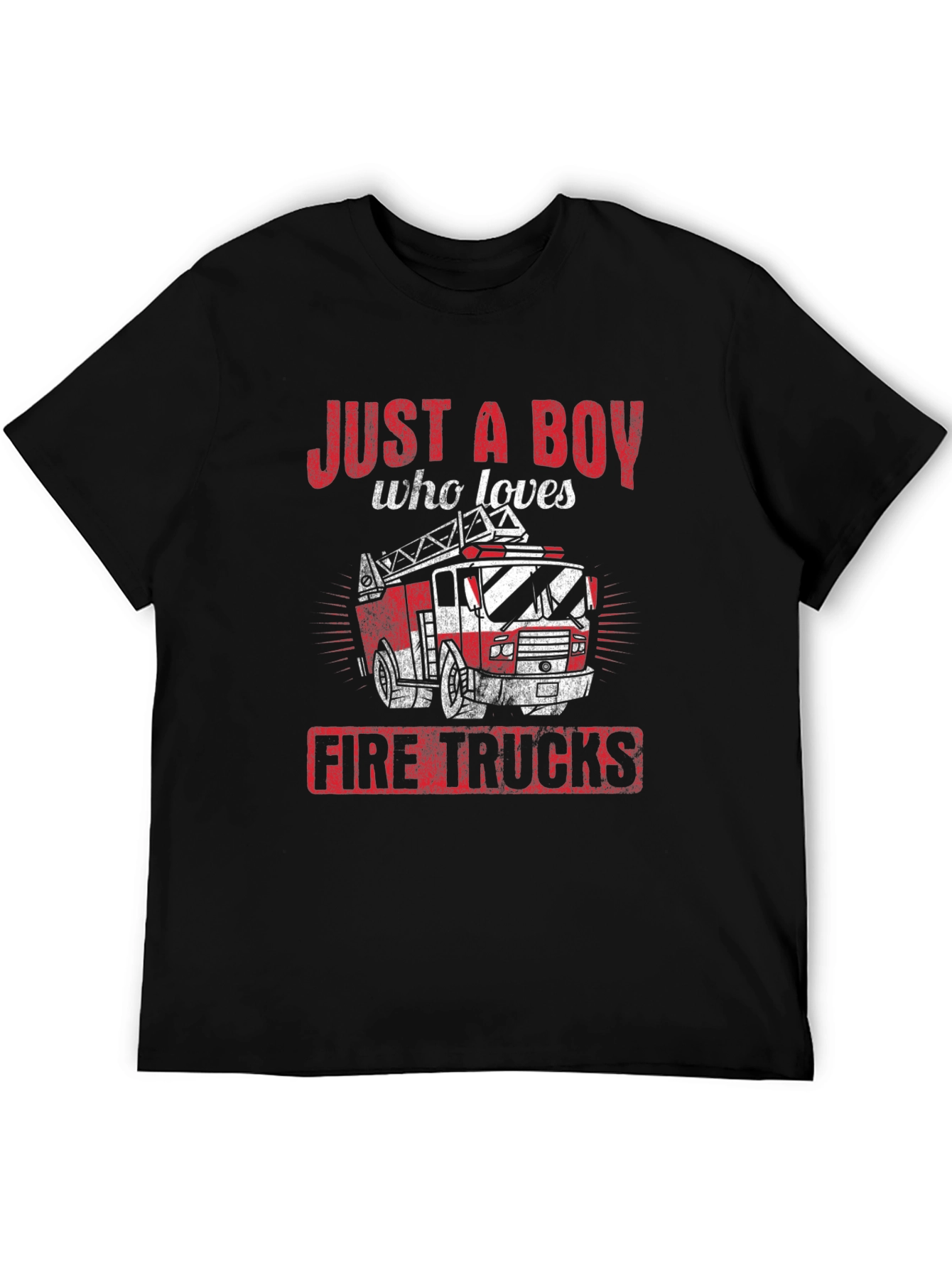 Boy Who Loves Firetrucks T-Shirt