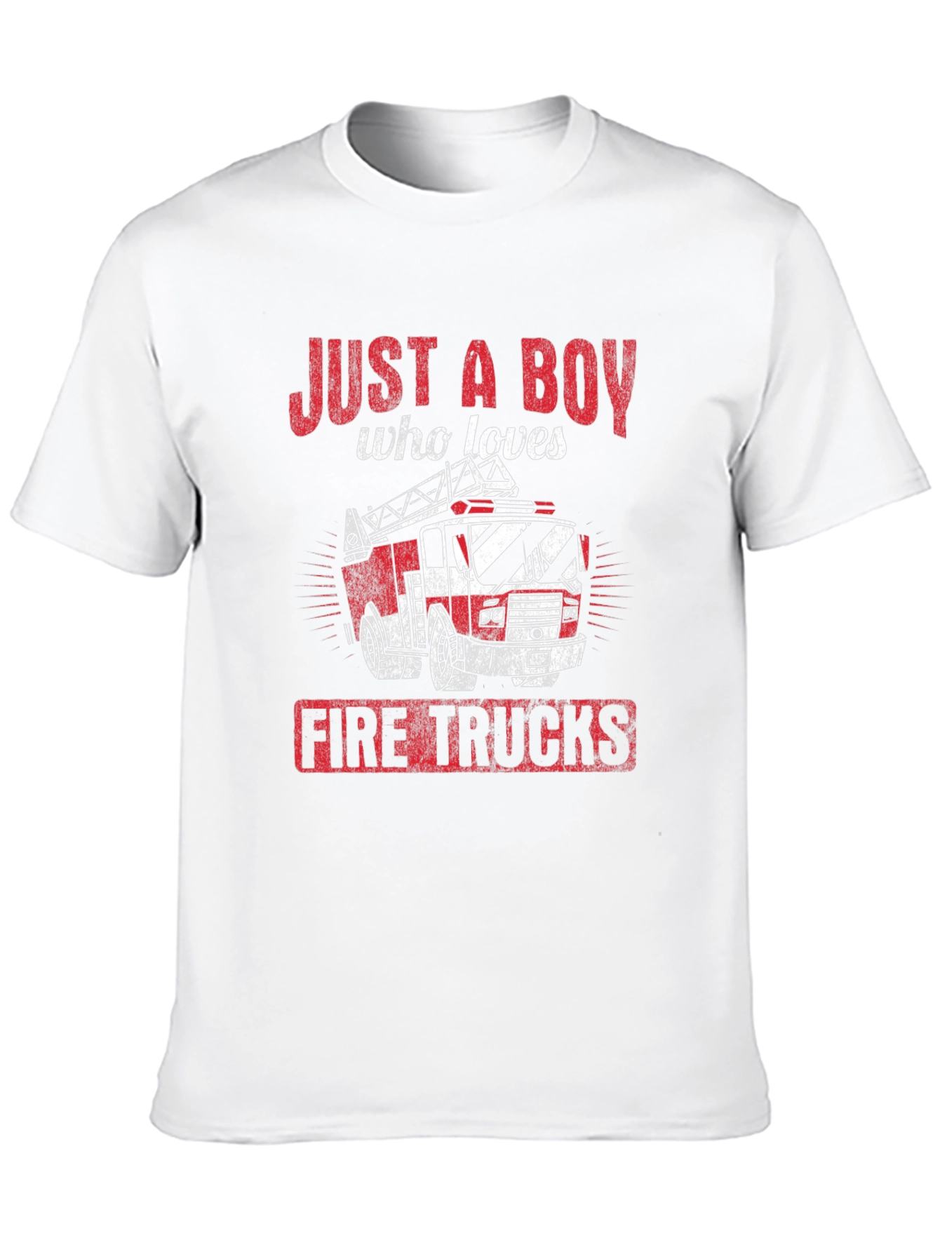 Boy Who Loves Firetrucks T-Shirt