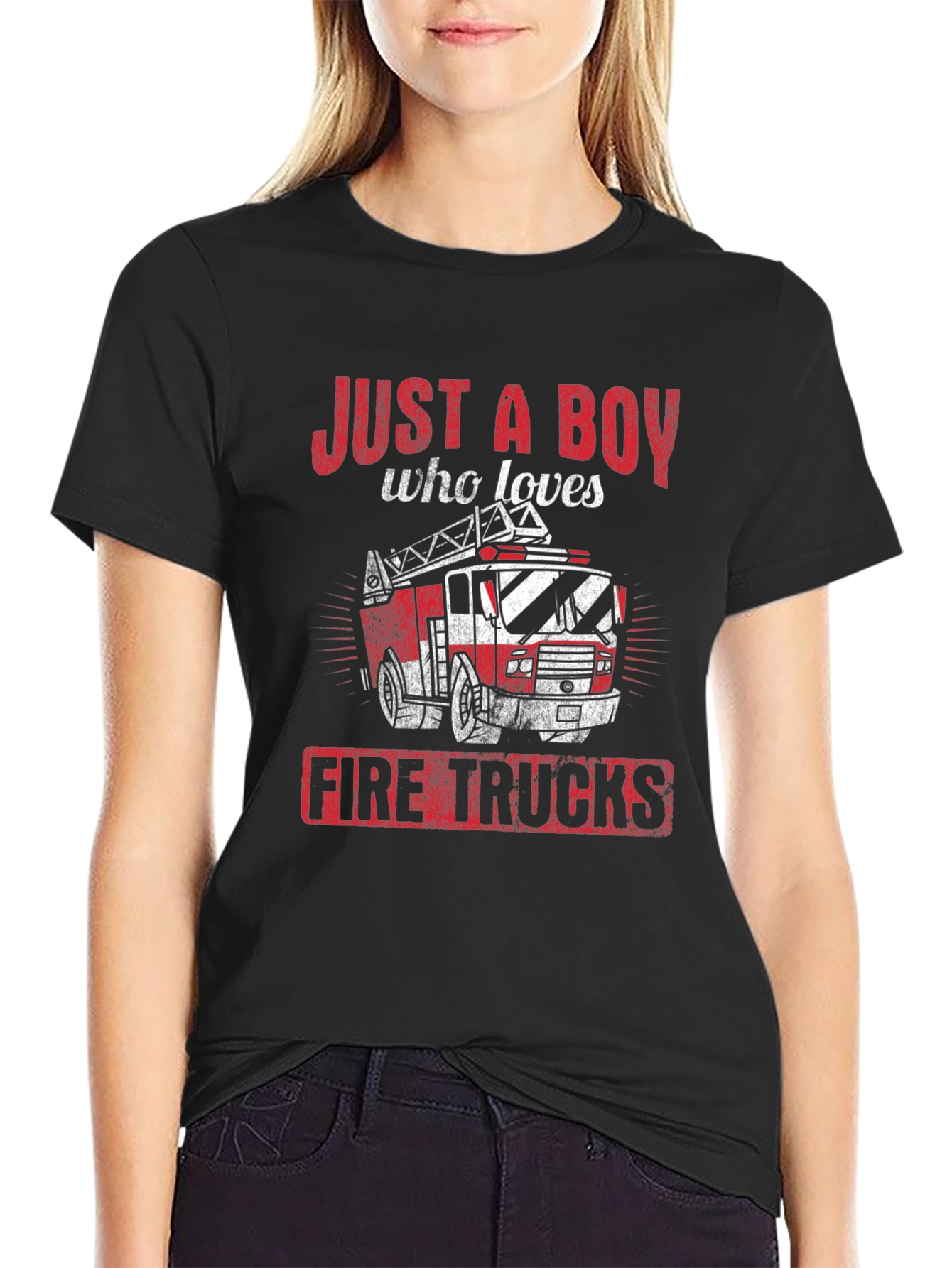 Boy Who Loves Firetrucks T-Shirt