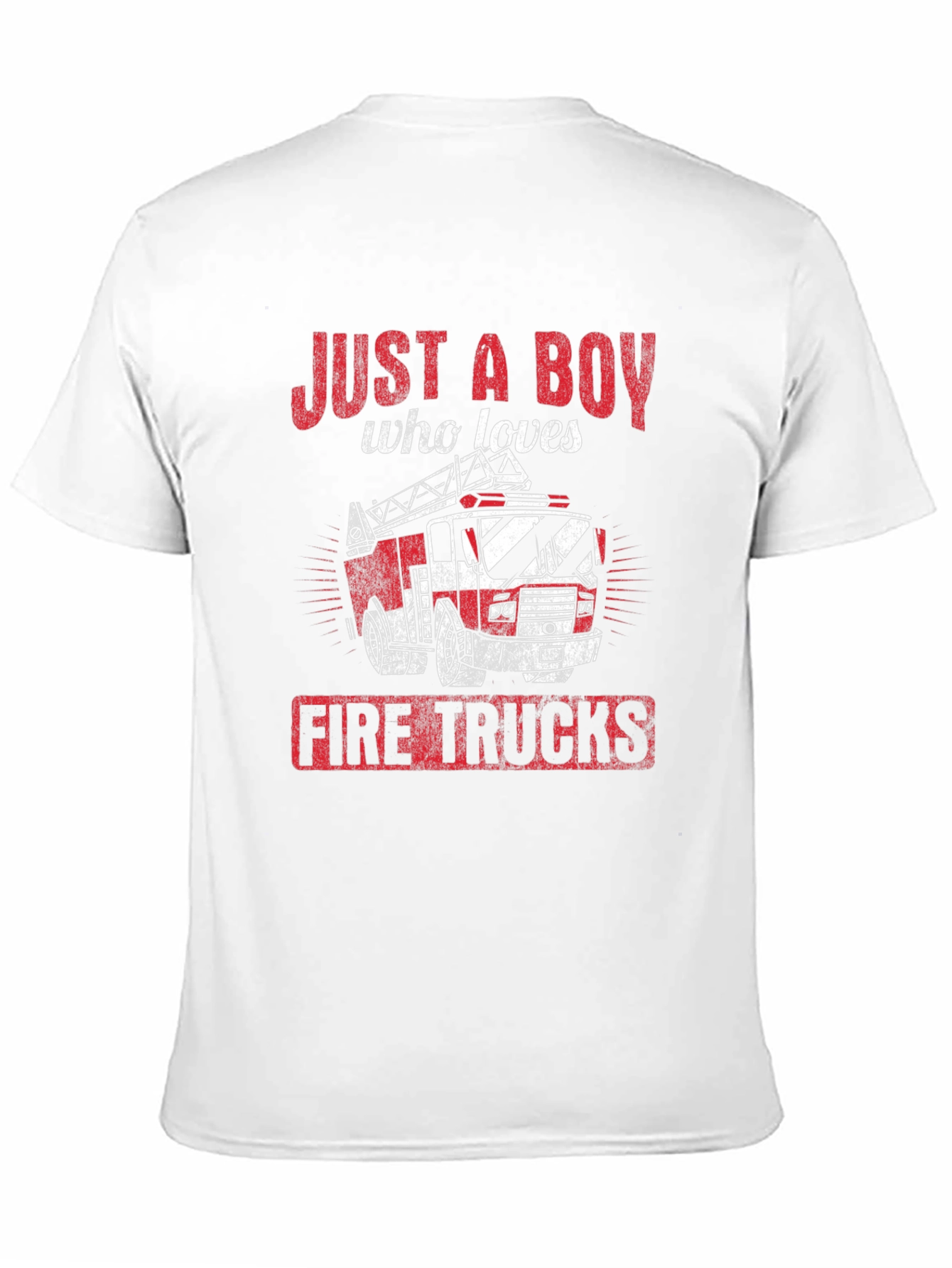 Boy Who Loves Firetrucks T-Shirt