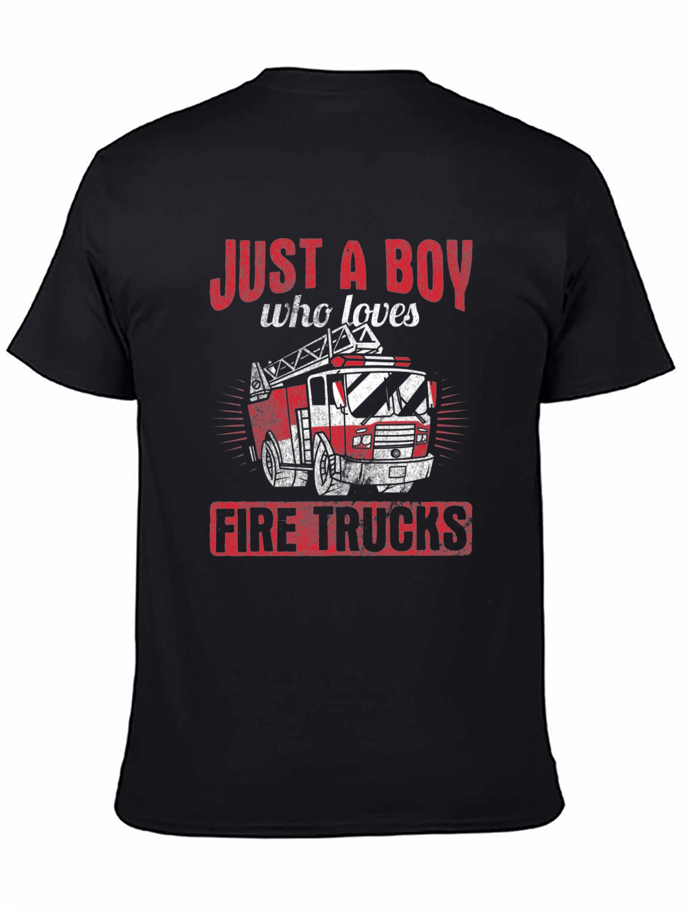 Boy Who Loves Firetrucks T-Shirt