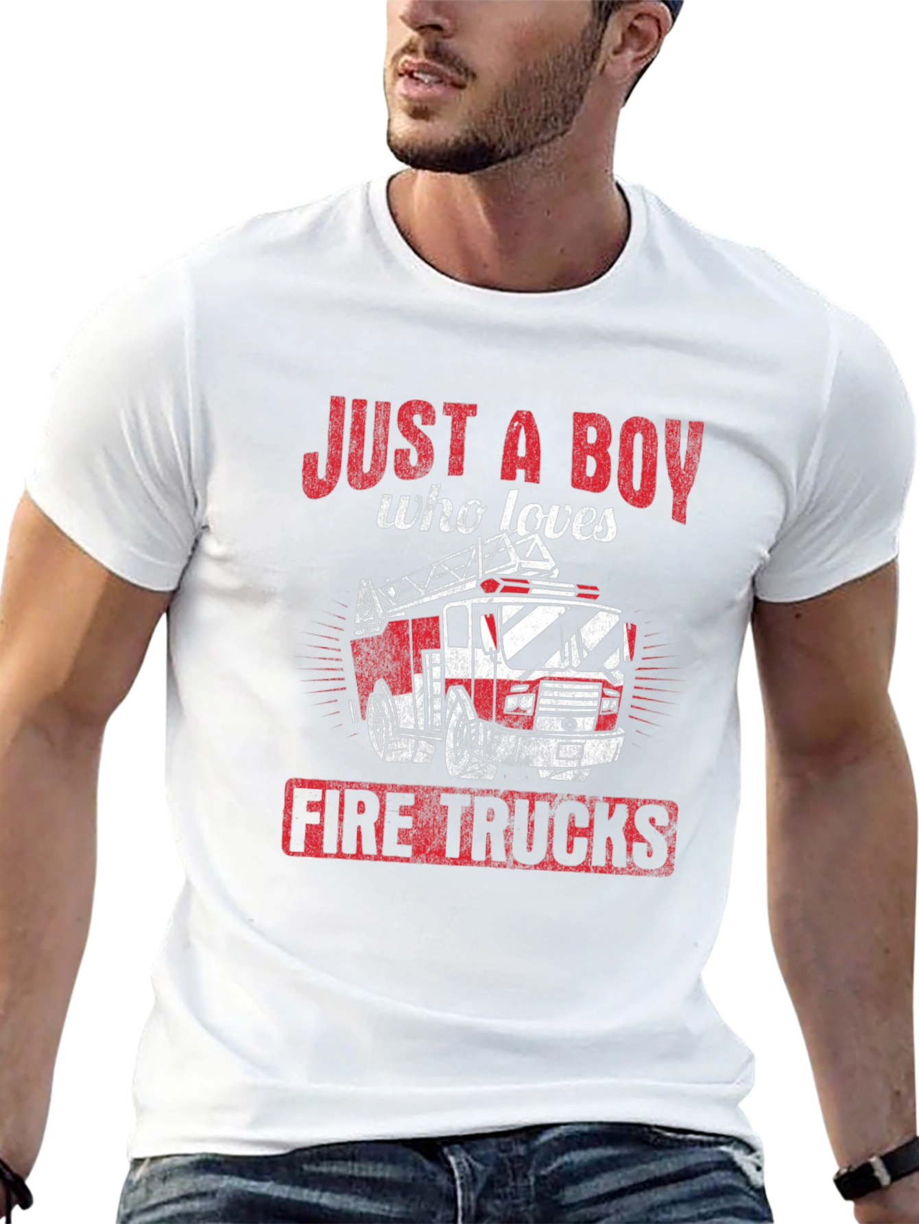Boy Who Loves Firetrucks T-Shirt