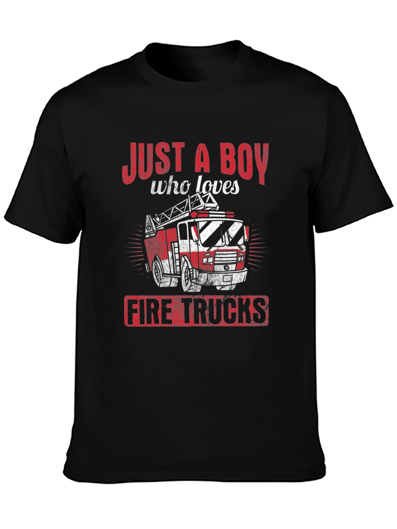 Boy Who Loves Firetrucks T-Shirt