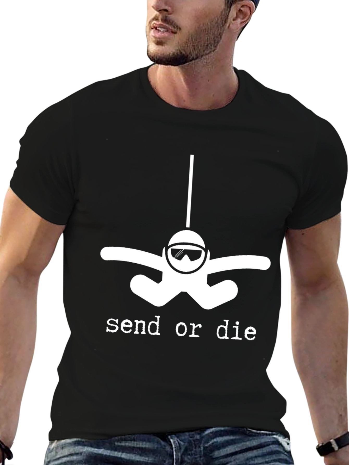 Send or Die Skydiver T-Shirt - Black