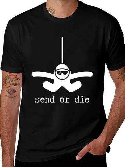Send or Die Skydiver T-Shirt - Black