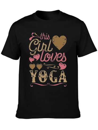 Yoga Lover T-Shirt - This Girl Loves Yoga Design