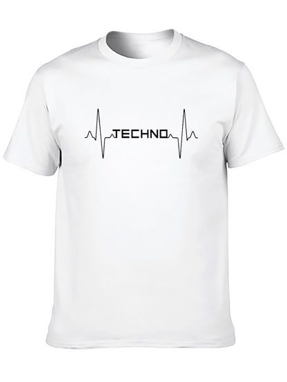 Techno Heartbeat Graphic Tee - Cool Music Lover T-Shirt