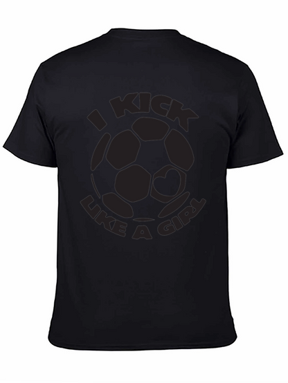 I Kick Like A Girl Soccer Graphic Tee