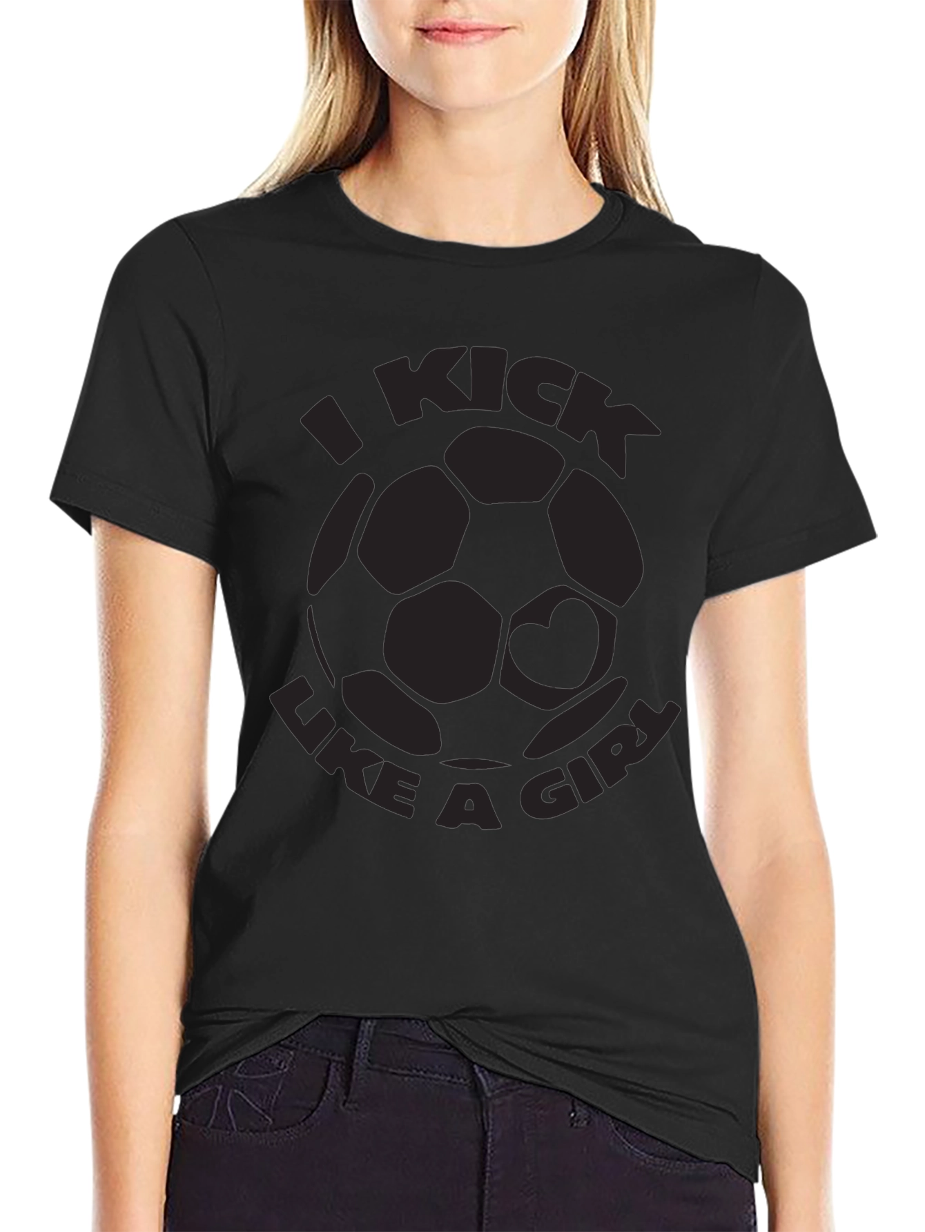I Kick Like A Girl Soccer Graphic Tee