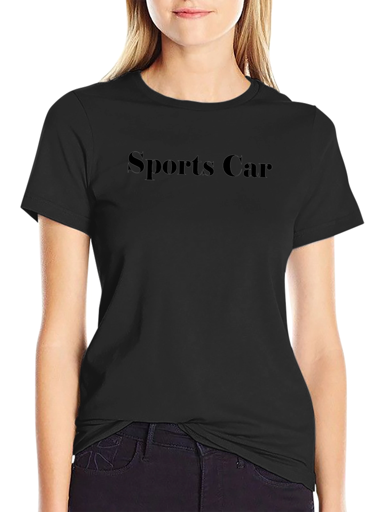 Sports Car Graphic Black T-Shirt