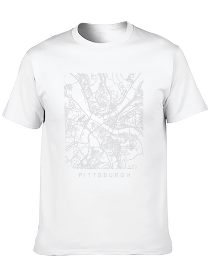 Pittsburgh Map Tee - City Streets Design