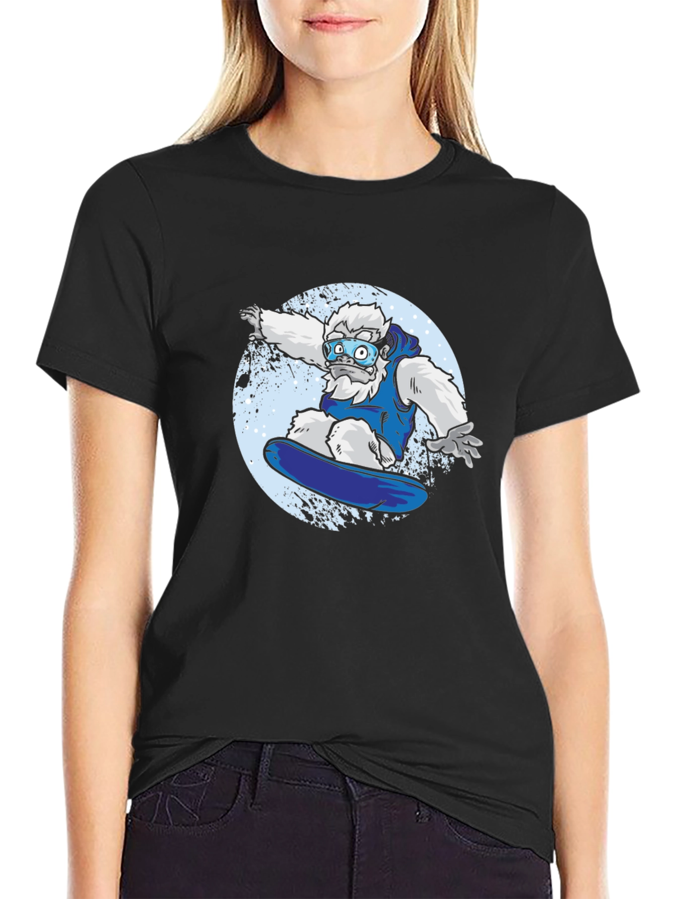 Yeti Snowboarder Graphic Tee