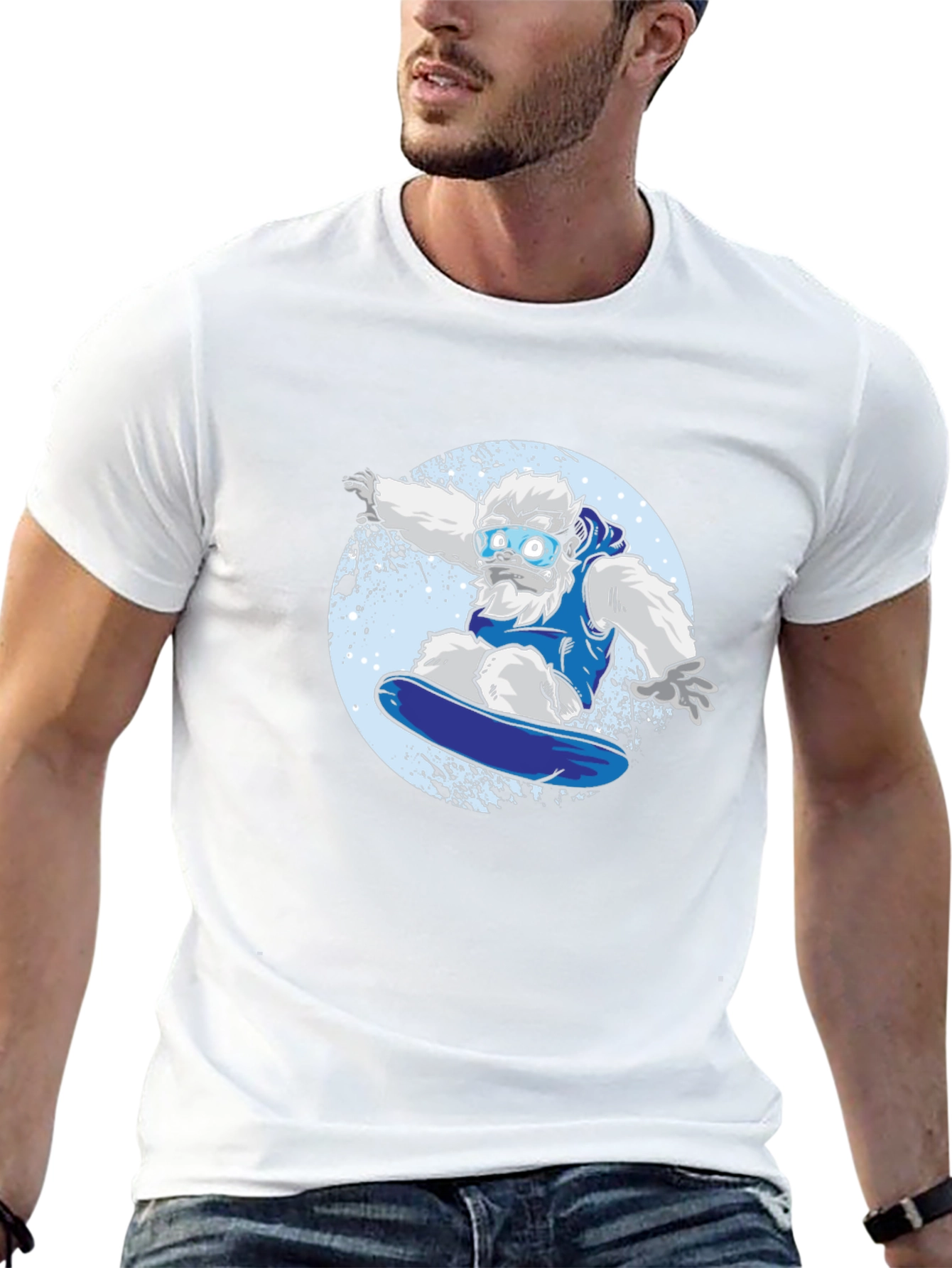 Yeti Snowboarder Graphic Tee