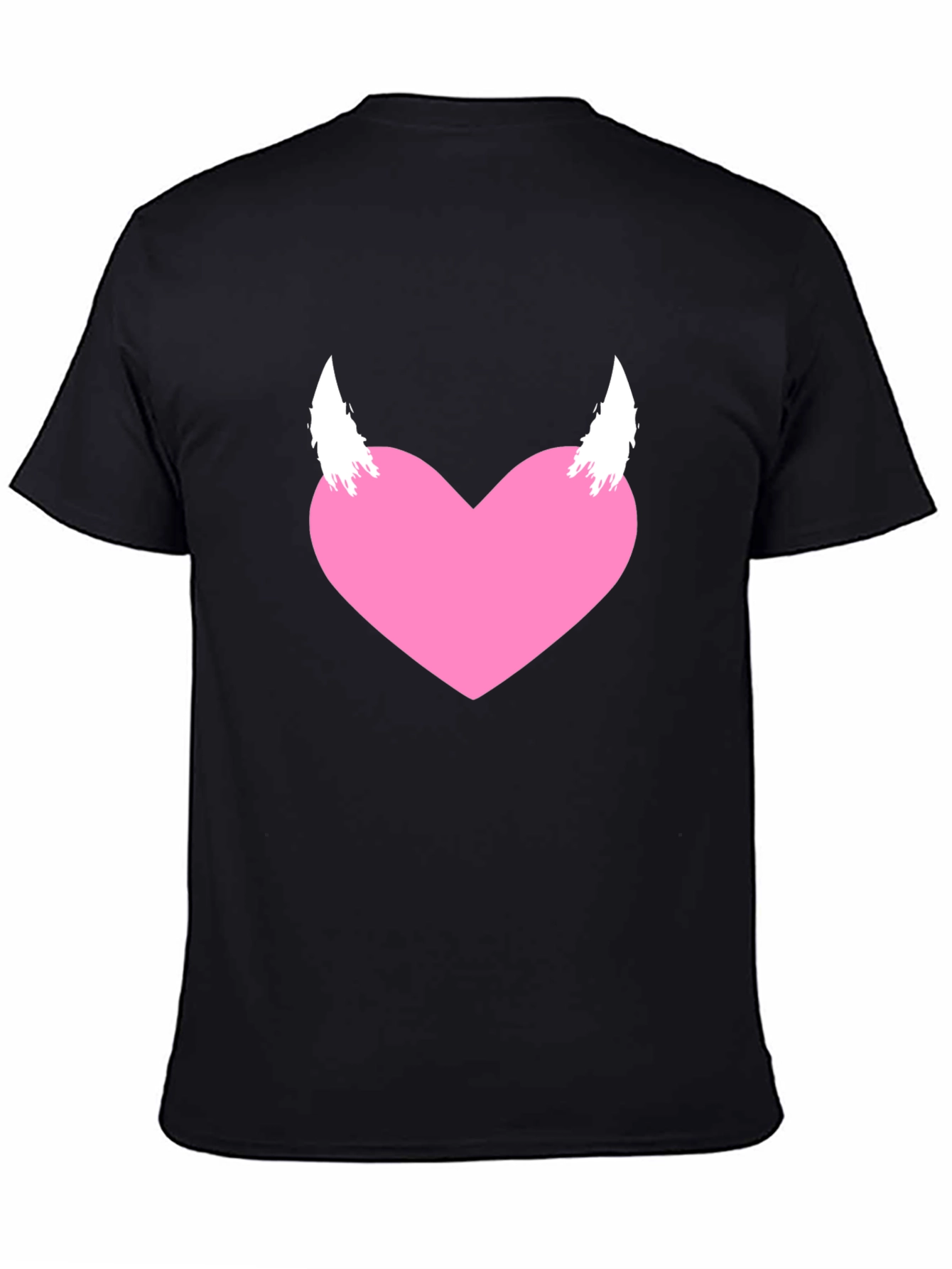 Heart with Horns Graphic Tee - Black