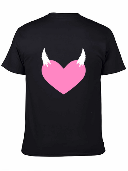 Heart with Horns Graphic Tee - Black