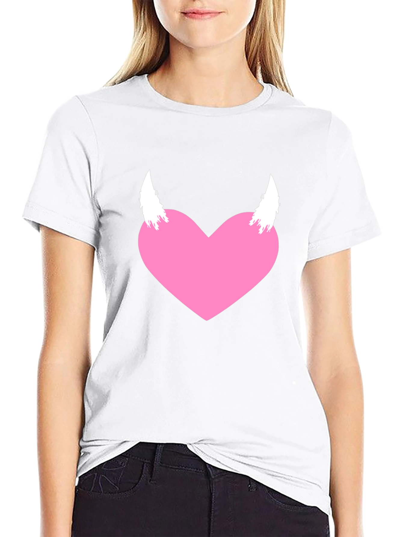 Heart with Horns Graphic Tee - Black
