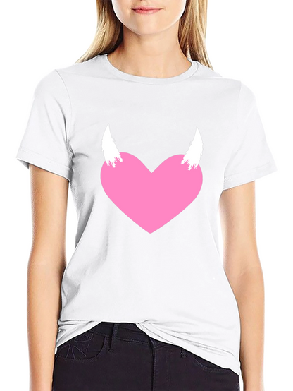 Heart with Horns Graphic Tee - Black