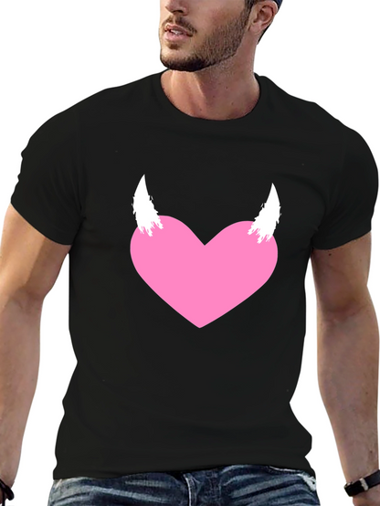 Heart with Horns Graphic Tee - Black