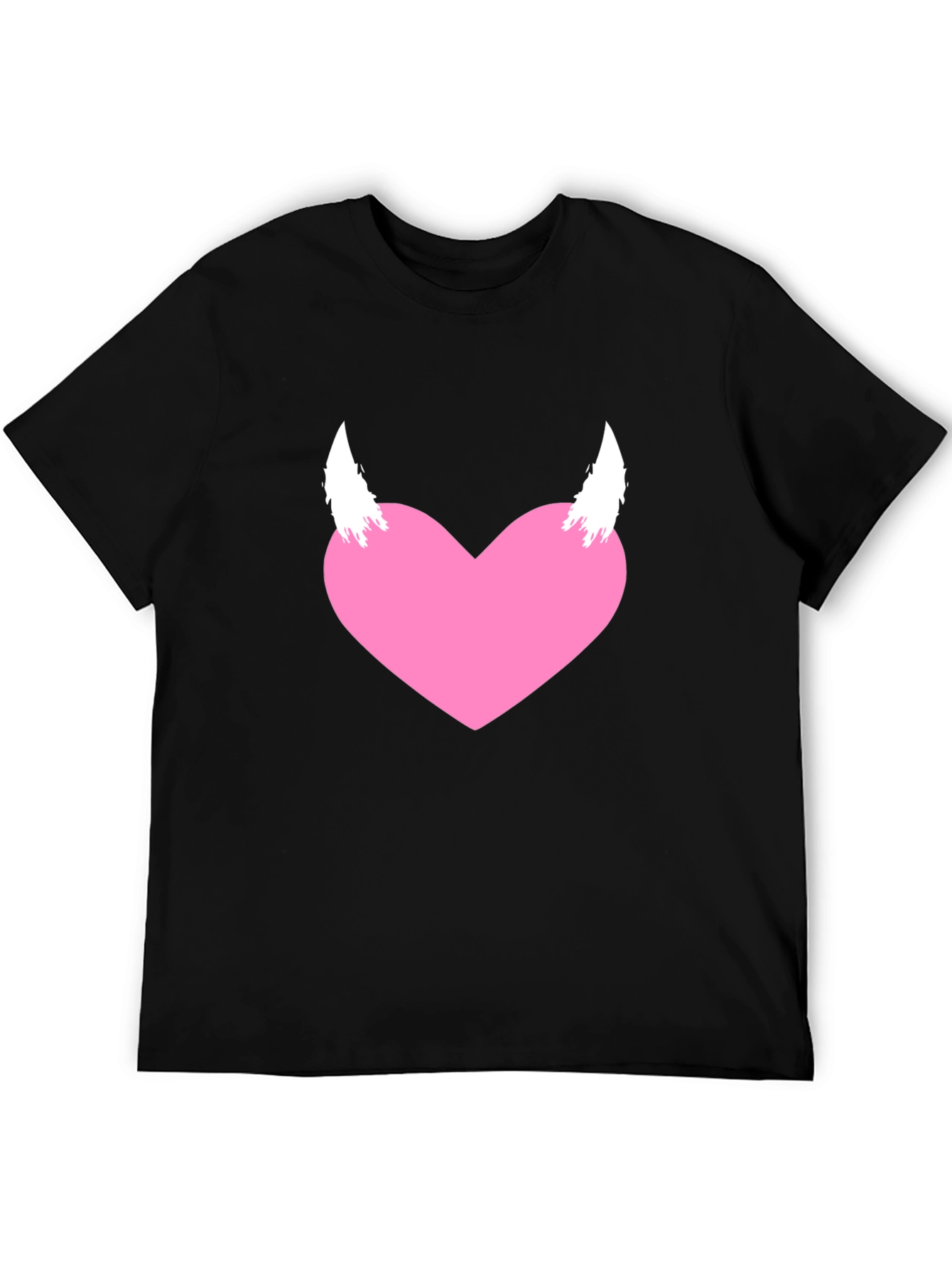 Heart with Horns Graphic Tee - Black