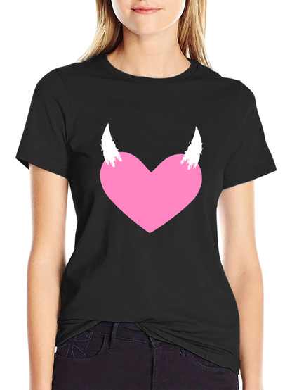 Heart with Horns Graphic Tee - Black