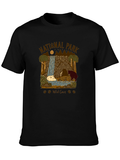 National Park Wild Cave Black T-Shirt
