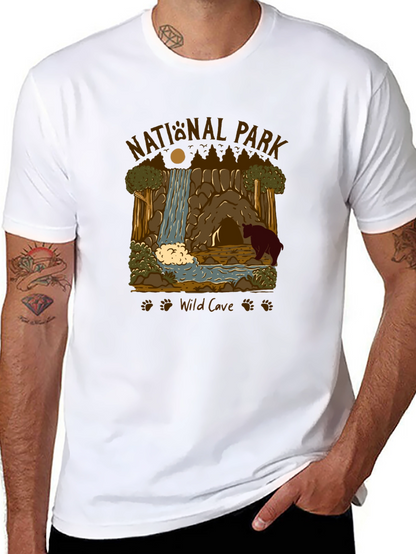 National Park Wild Cave Black T-Shirt