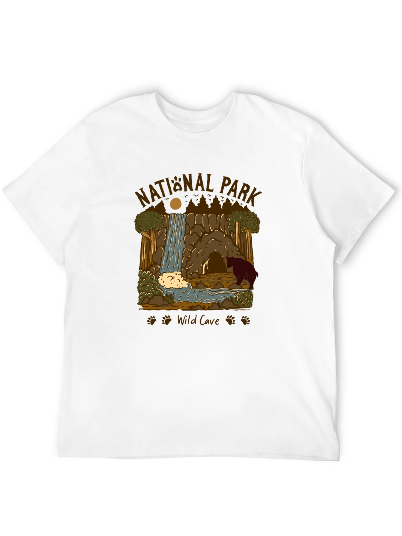 National Park Wild Cave Black T-Shirt