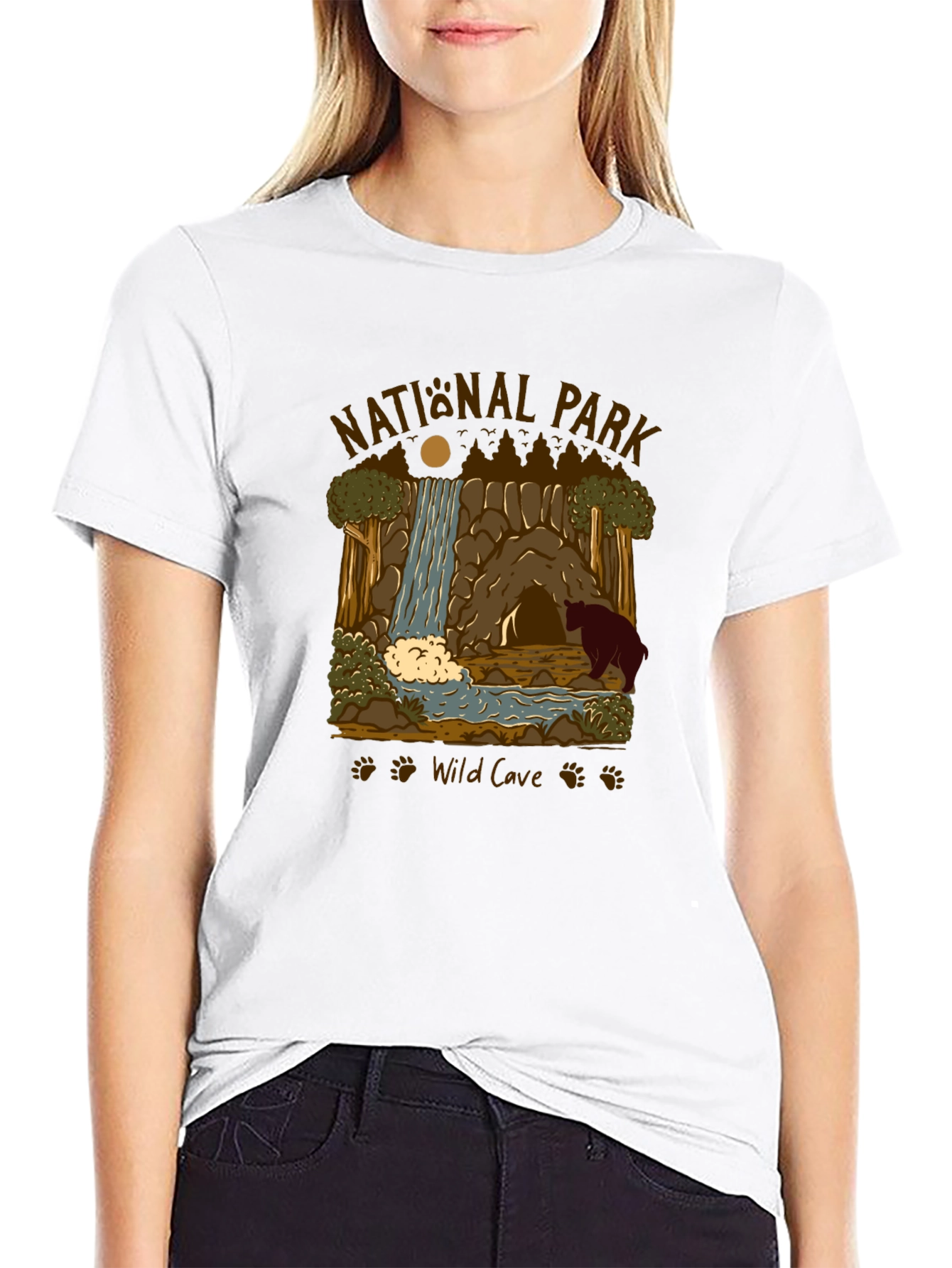National Park Wild Cave Black T-Shirt