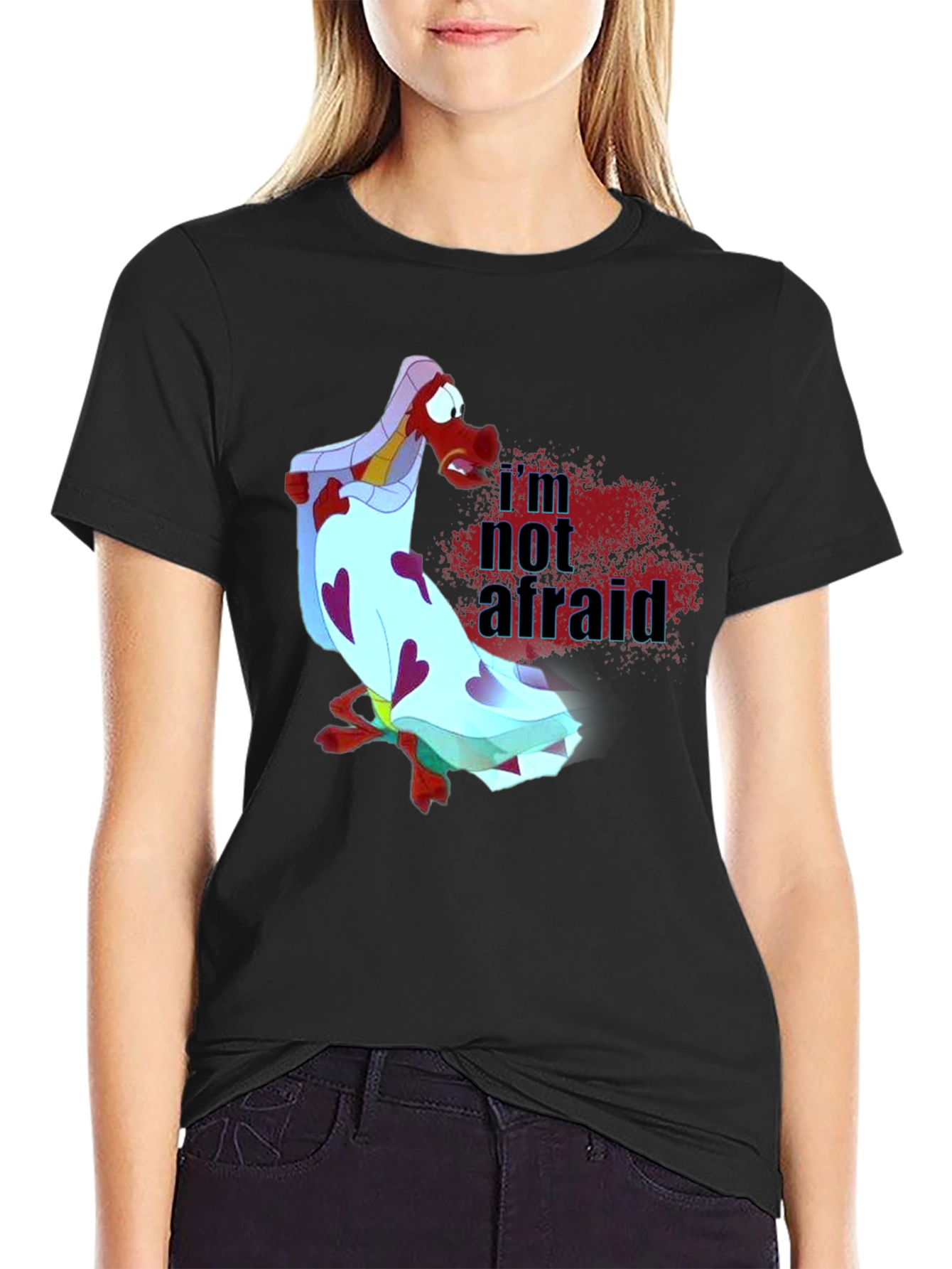 Mulan Mushu Im Not Afraid Graphic T-Shirt