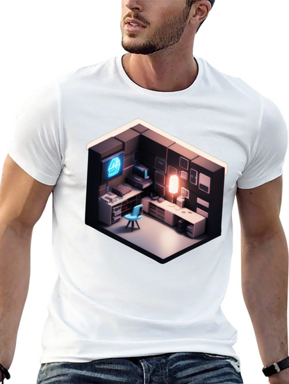 Isometric Gaming Room Tee - Gamers Delight