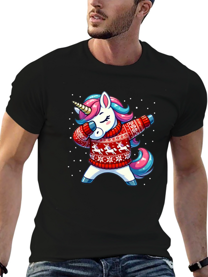 Dabbing Unicorn Christmas T-Shirt
