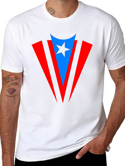 Puerto Rico Flag Inspired Star T-Shirt