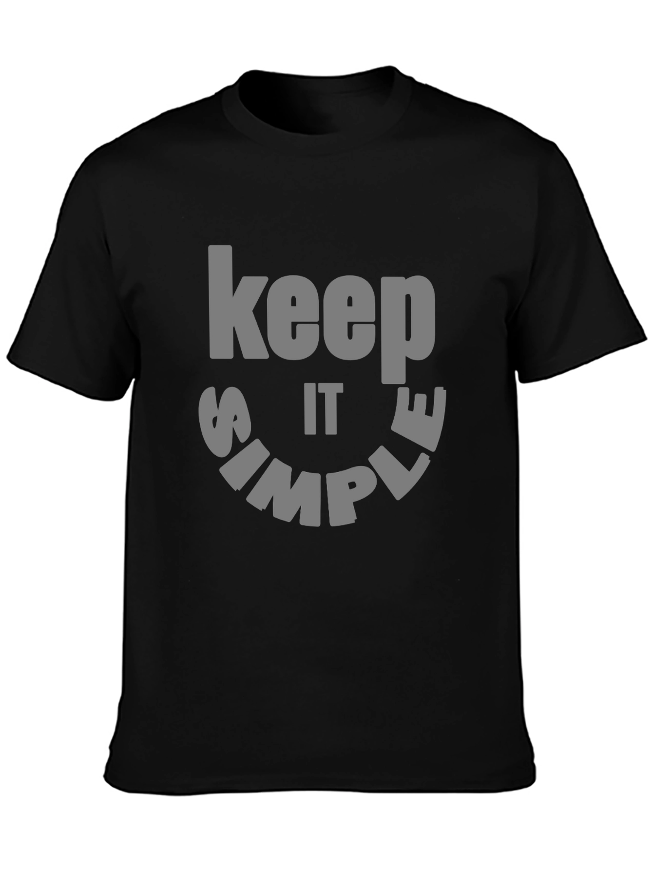 Keep it Simple Graphic Tee - Black Cotton