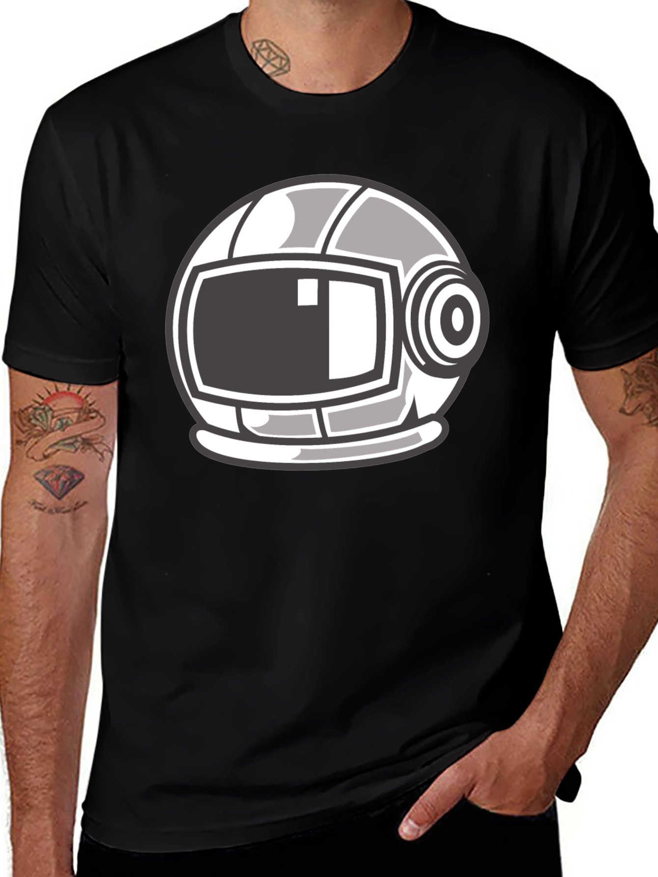 Astronaut Helmet Graphic T-Shirt