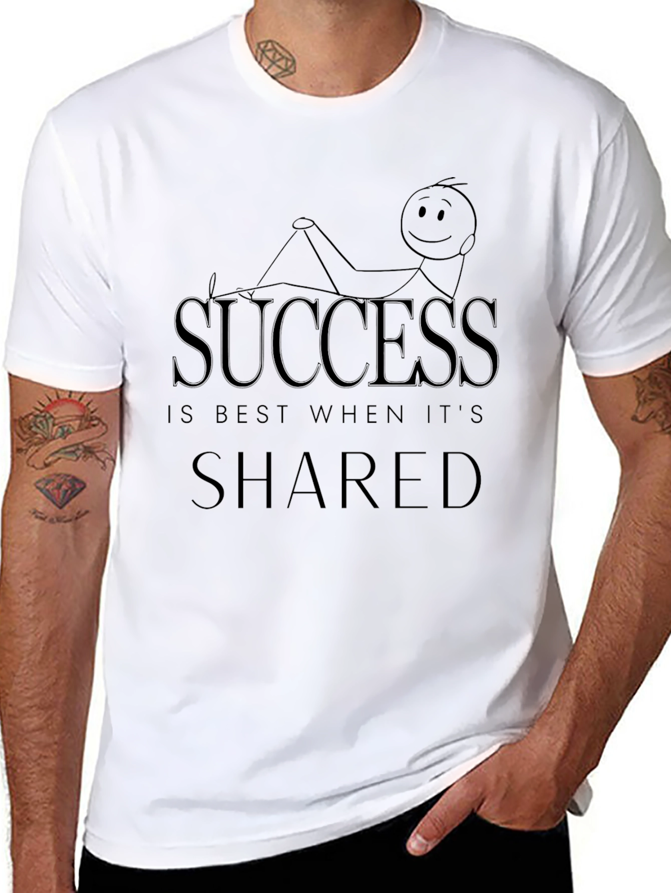 Success is Shared Graphic Tee - Black Unisex T-Shirt
