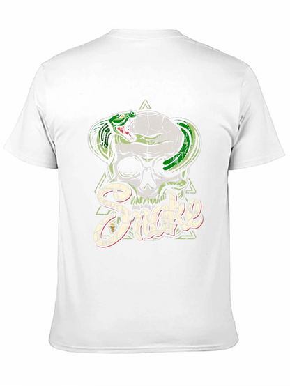 Skull & Snake Graphic Tee - Mens Black T-Shirt
