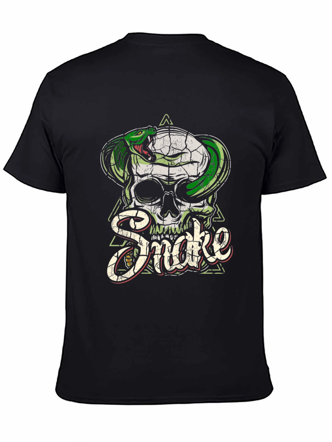 Skull & Snake Graphic Tee - Mens Black T-Shirt
