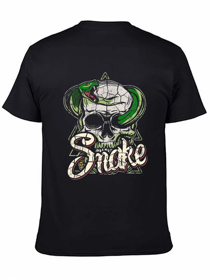 Skull & Snake Graphic Tee - Mens Black T-Shirt