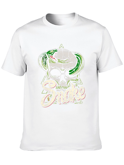 Skull & Snake Graphic Tee - Mens Black T-Shirt