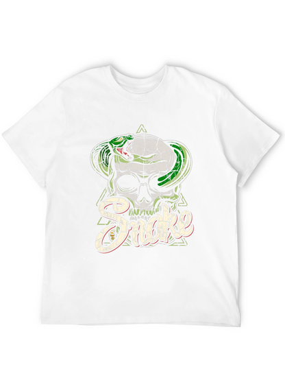 Skull & Snake Graphic Tee - Mens Black T-Shirt