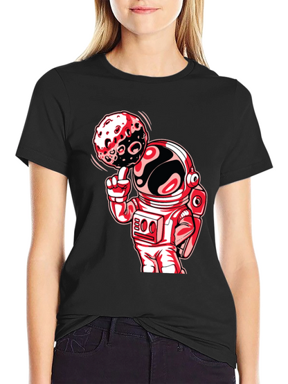 Astronaut Moon Spin Graphic T-Shirt