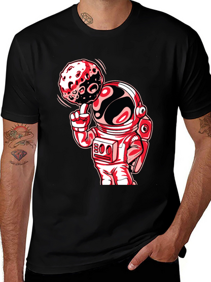 Astronaut Moon Spin Graphic T-Shirt